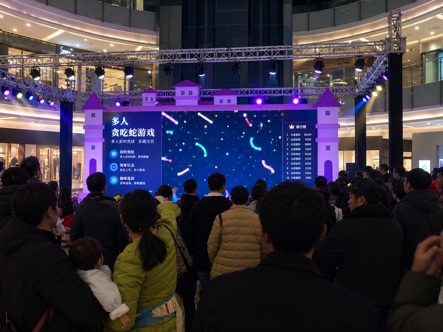 多人贪吃蛇大作战 现场互动大屏游戏