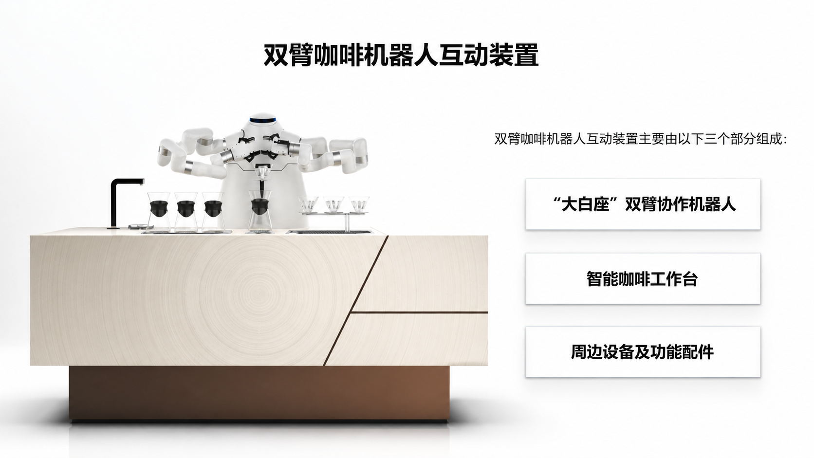 双臂咖啡机器人互动装置
