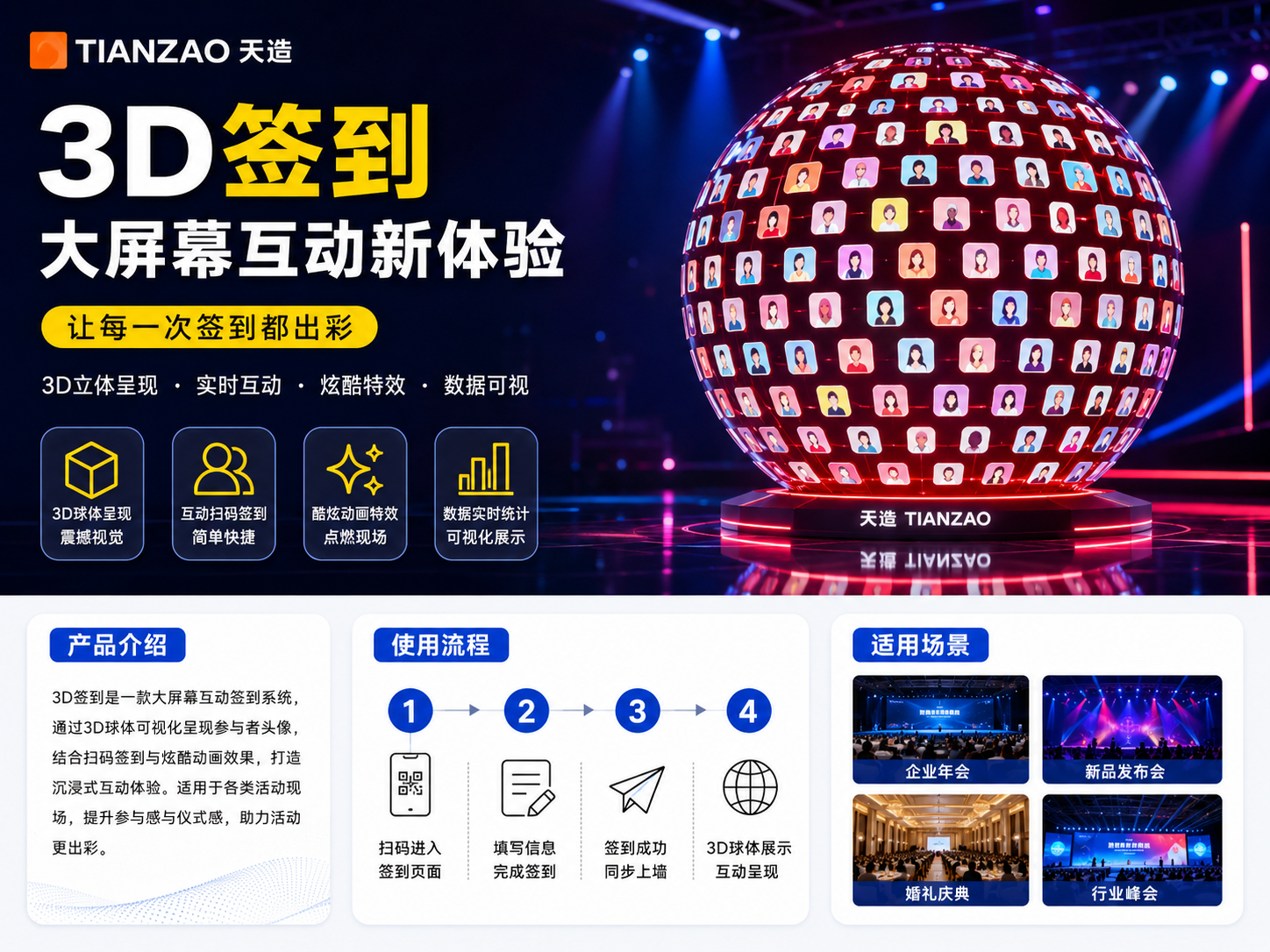 3D签到·头像汇聚点燃全场视觉