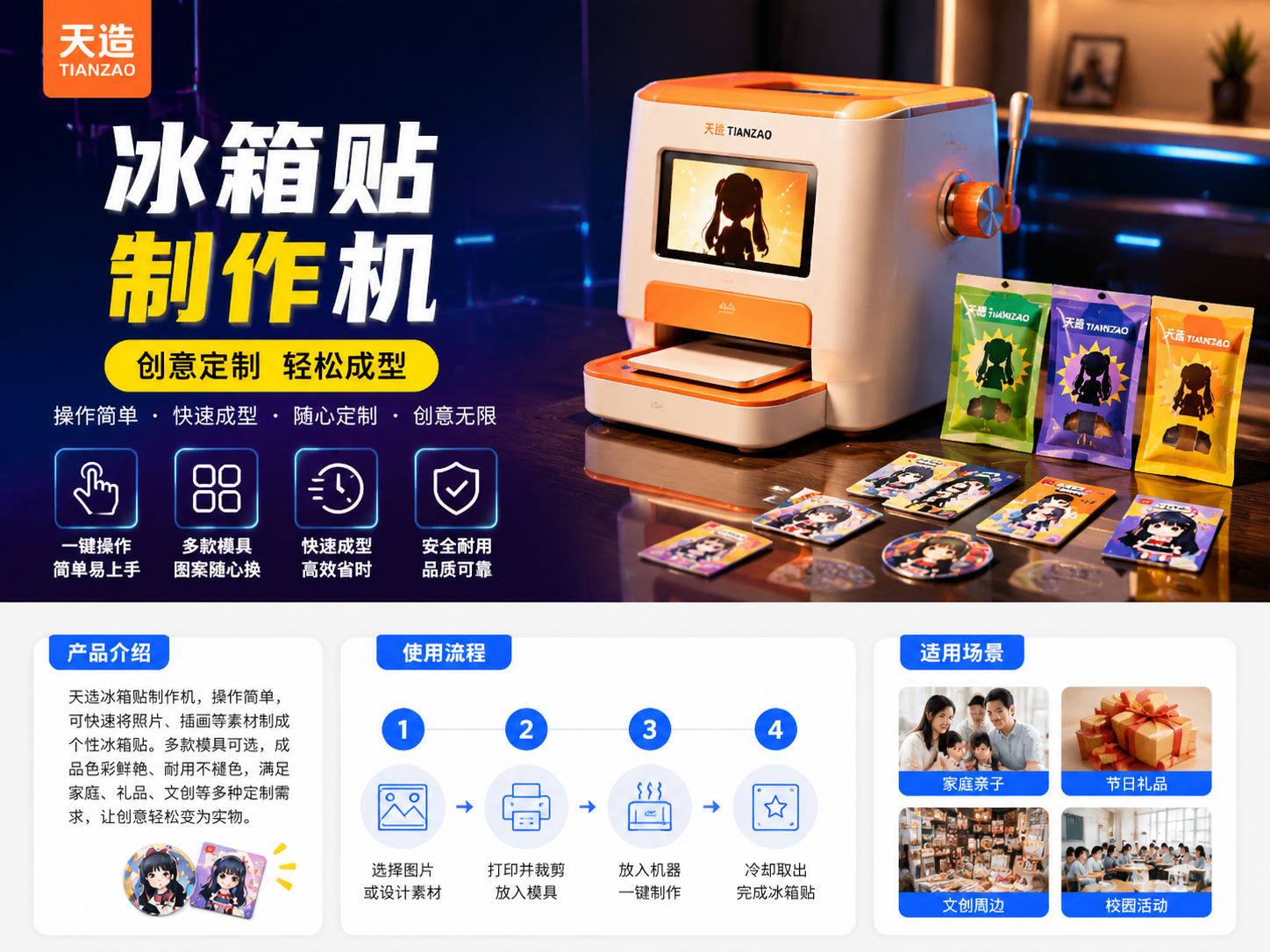 AI冰箱贴互动一体机·活动引流神器