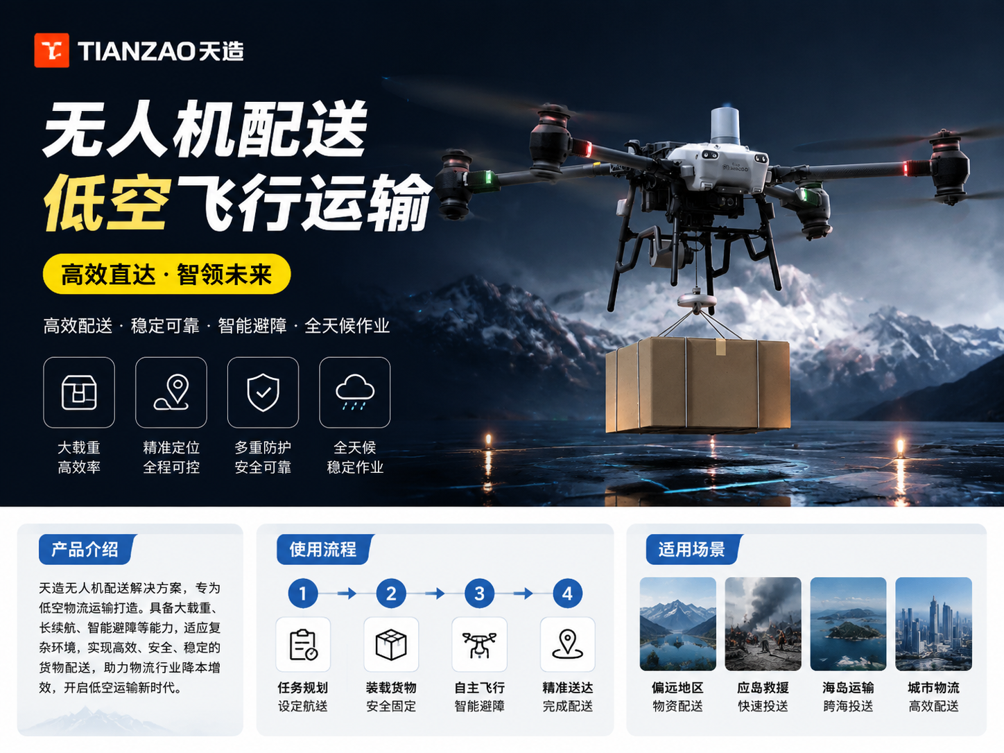 无人机低空配送 高效运输新方案