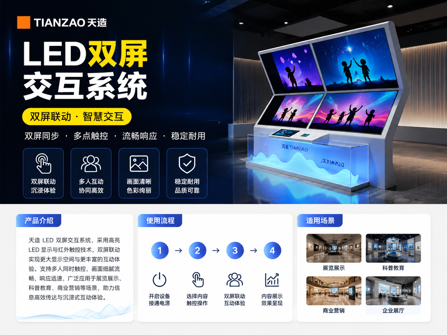 LED双屏交互系统｜多场景智能管控