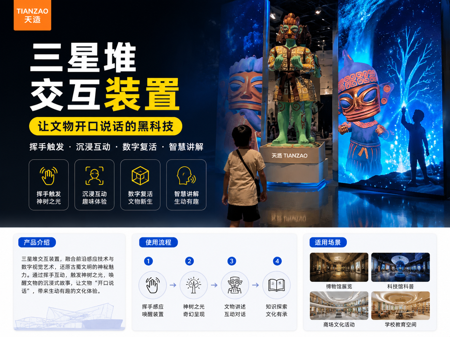 三星堆数字交互装置 文物活化体验