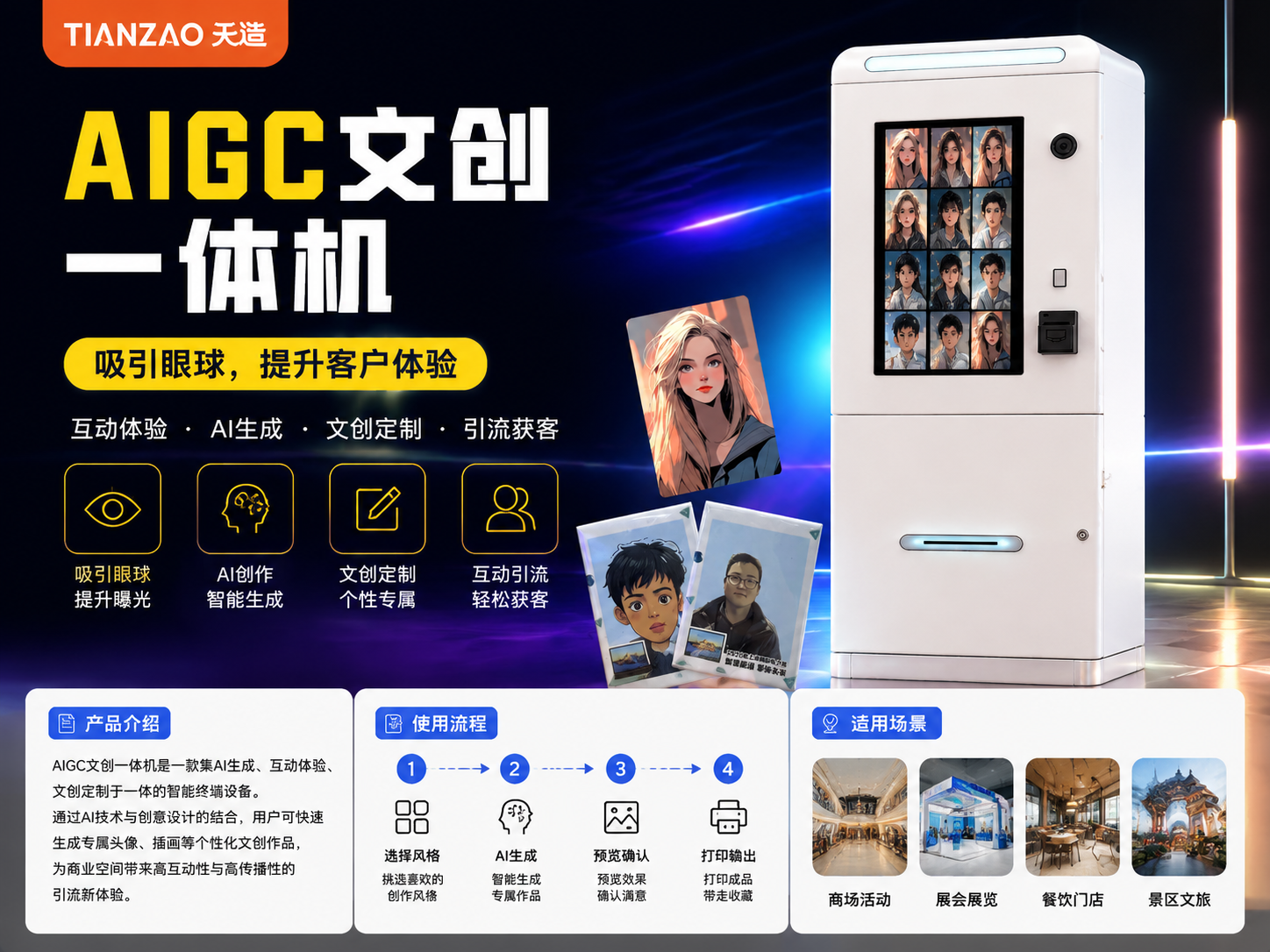 AIGC文创一体机（天造 TIANZO）展会引流神器