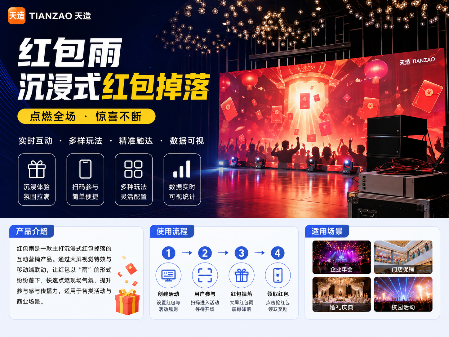 红包雨互动营销 引爆现场氛围