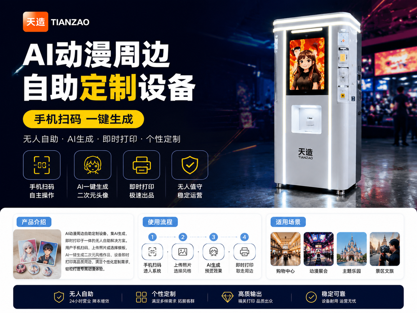 AI动漫周边自助定制设备