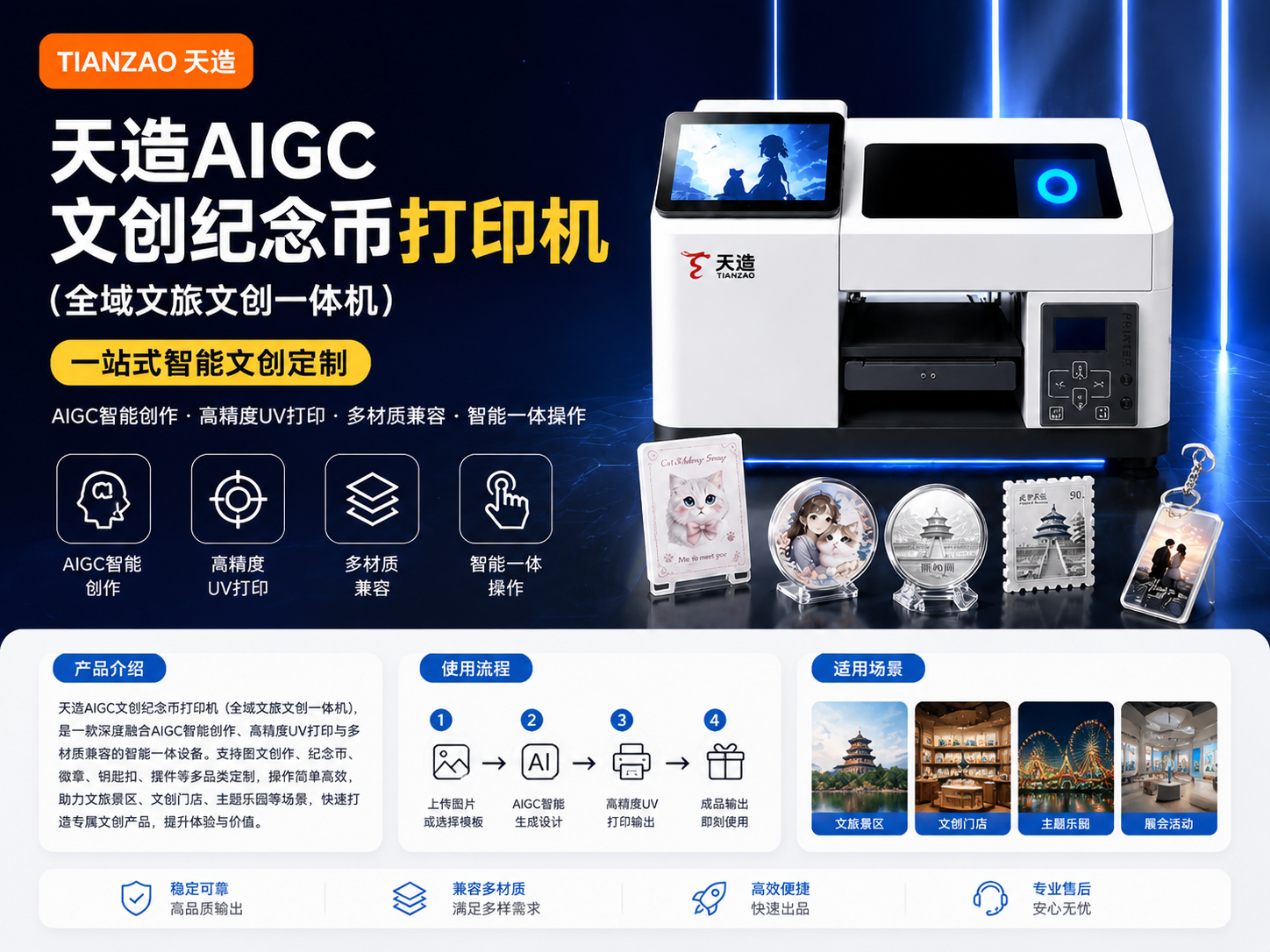 天造AIGC文创纪念币打印机（全域文旅文创一体机）