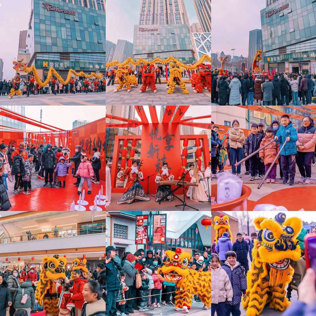 舞狮表演现场，喜庆开场首选