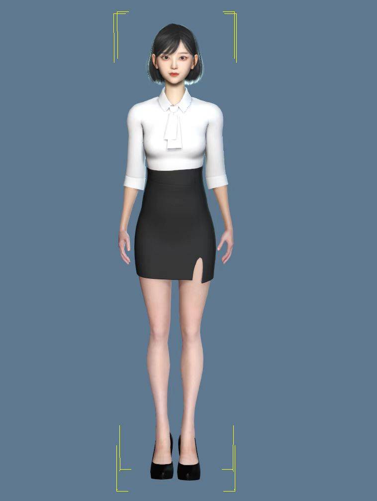 虚拟数字人3D女模型 多场景智能交互