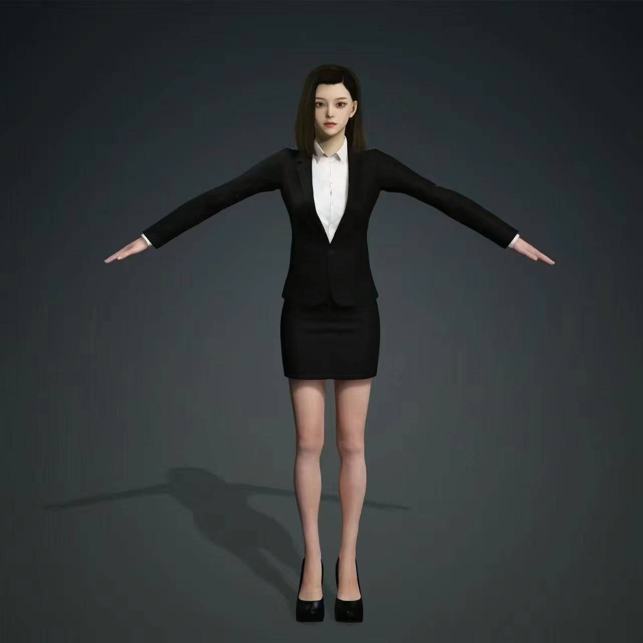 虚拟数字人3D女模型 多场景智能交互