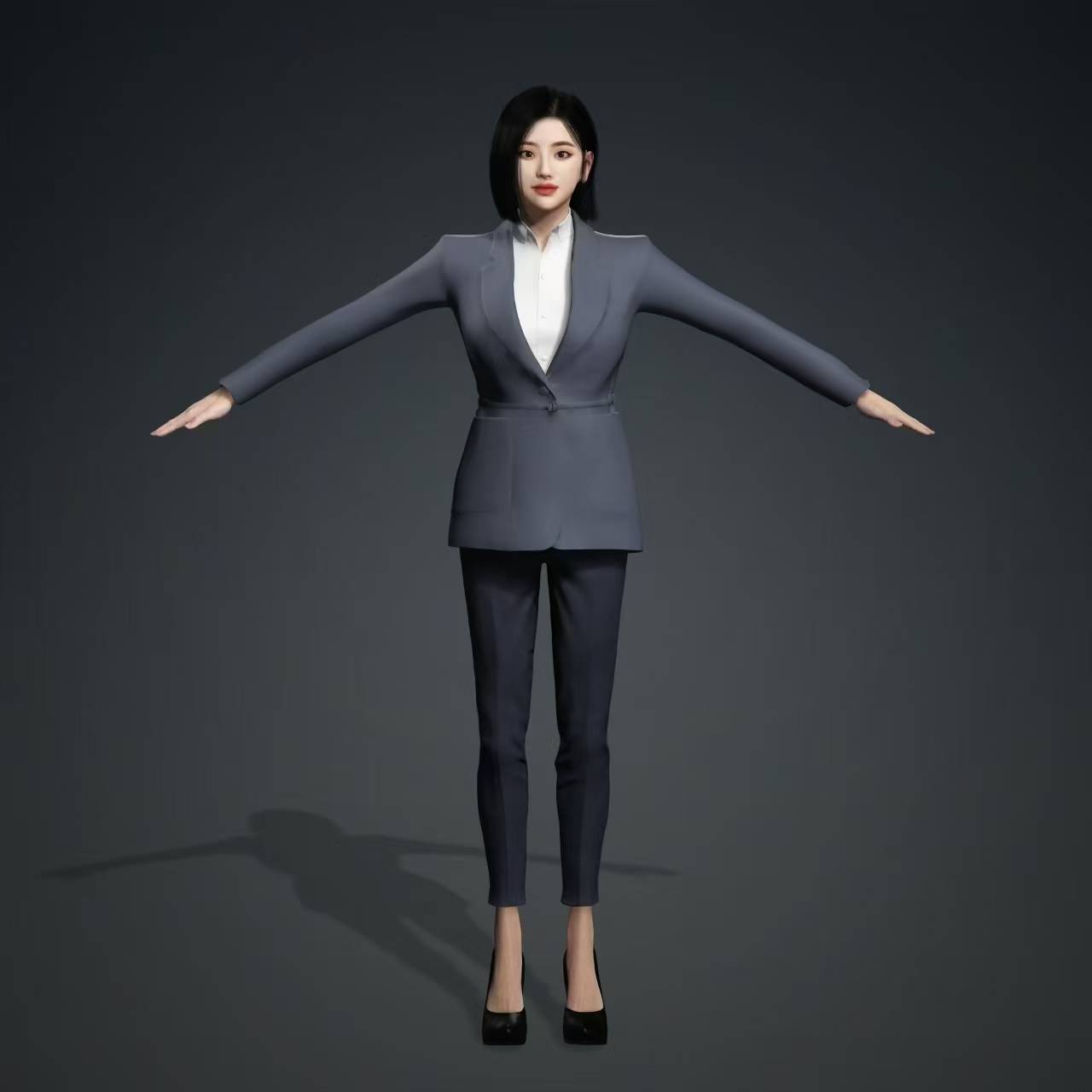 虚拟数字人3D女模型 多场景智能交互
